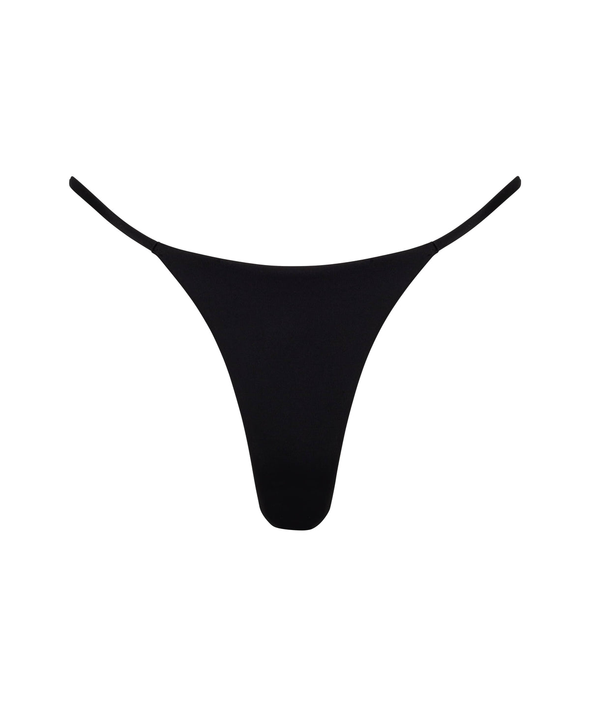 Joni Thin Strap Bikini Bottom in Black